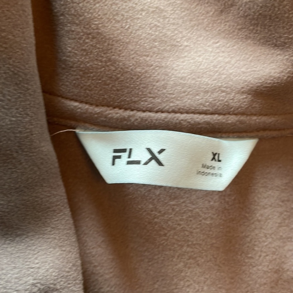 Women's FLX  Zipper Jacket size XL. Tan. Like new. Soft. - Picture 2 of 13